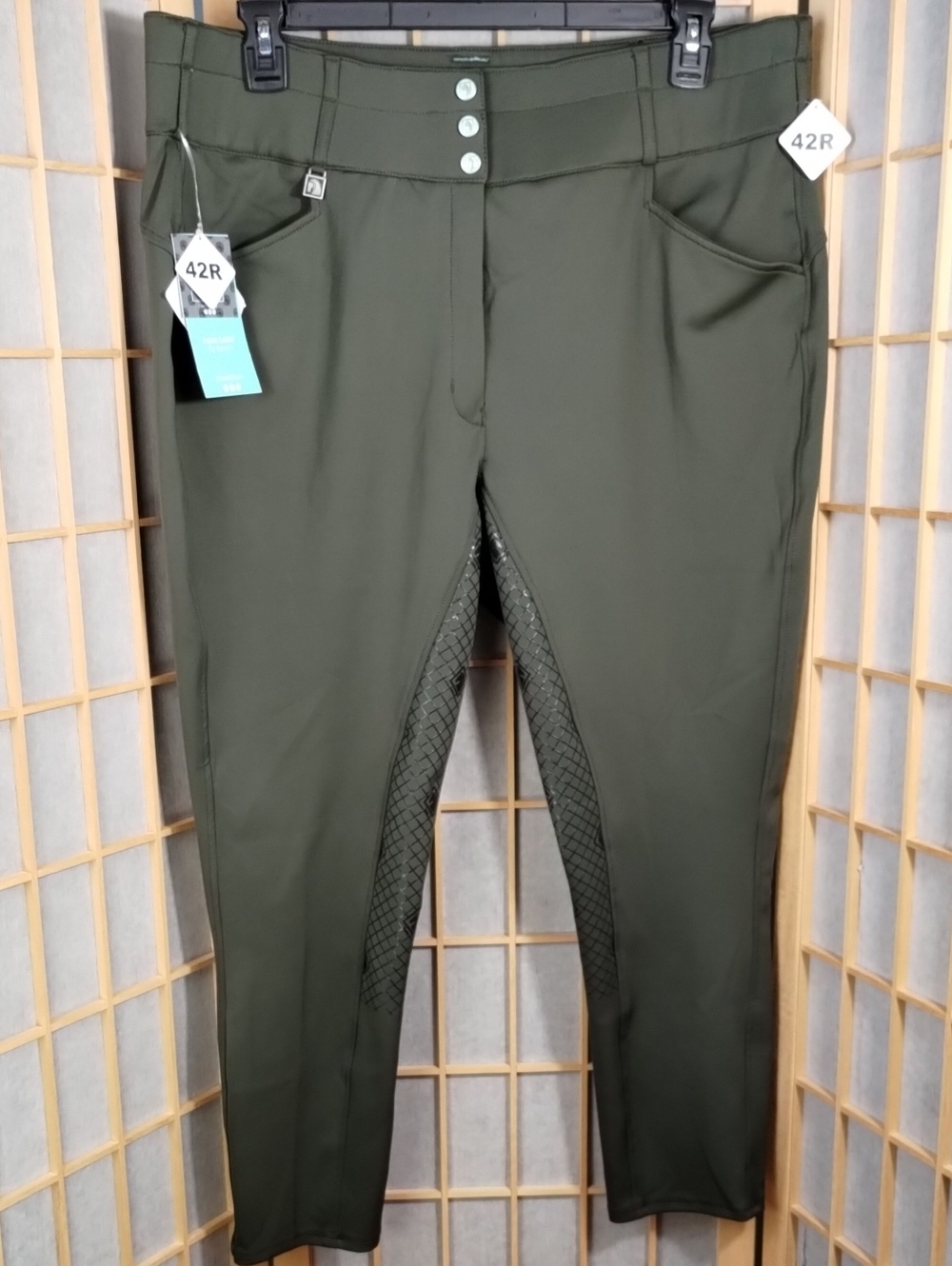 Romfh Evelyn 3 Dark Olive Riding Full Grip Seat Breeches Size 42 NWT
